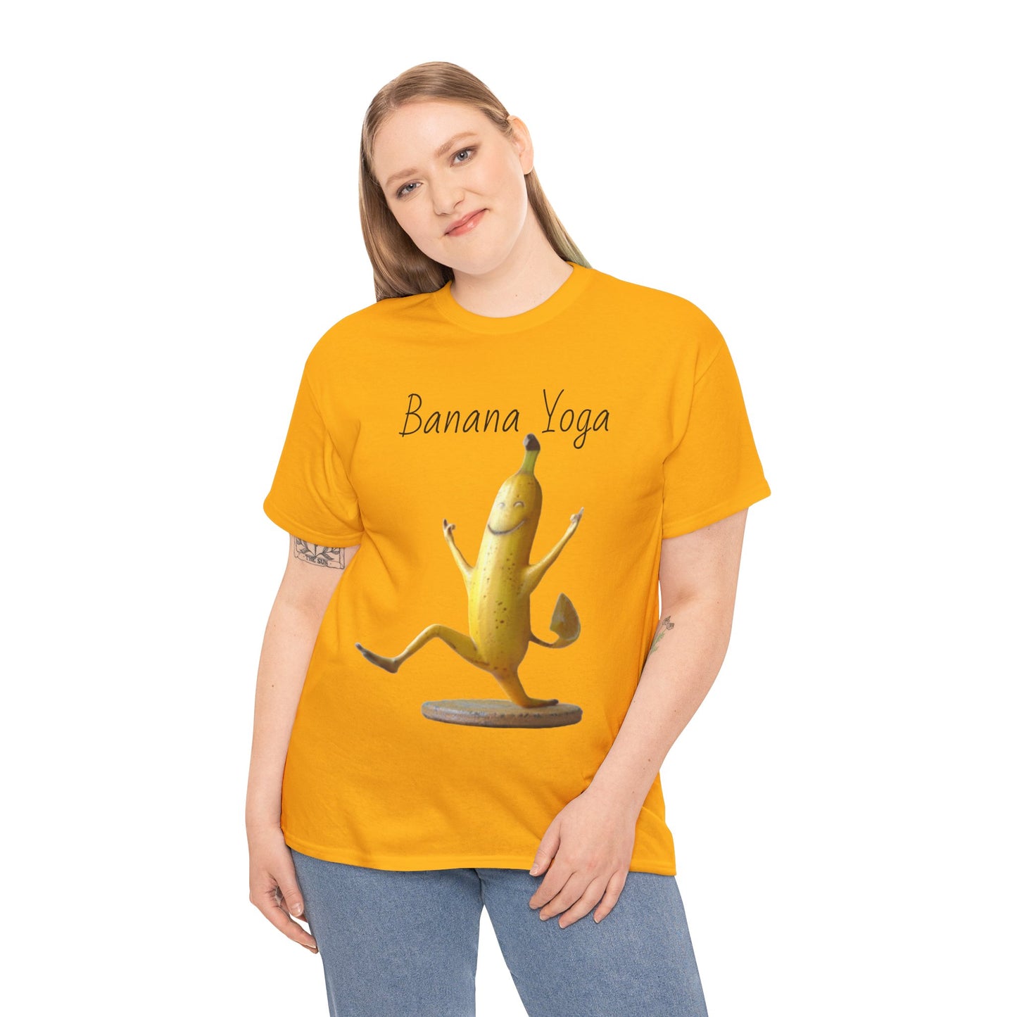 Banana Yoga2 Unisex Heavy Cotton Tee