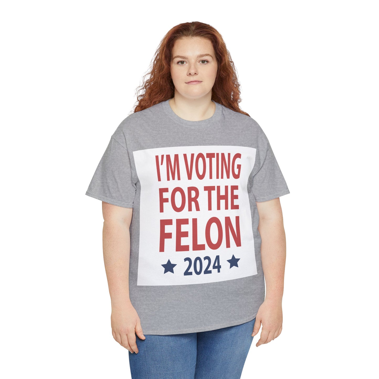 Voting For A Felon Unisex Heavy Cotton Tee