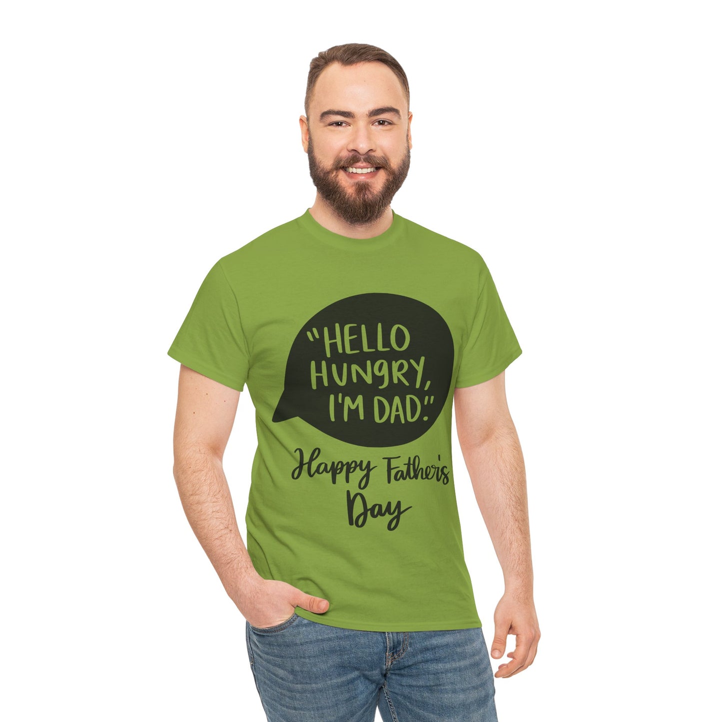 Hello Hungry I'm Dad Unisex Heavy Cotton Tee