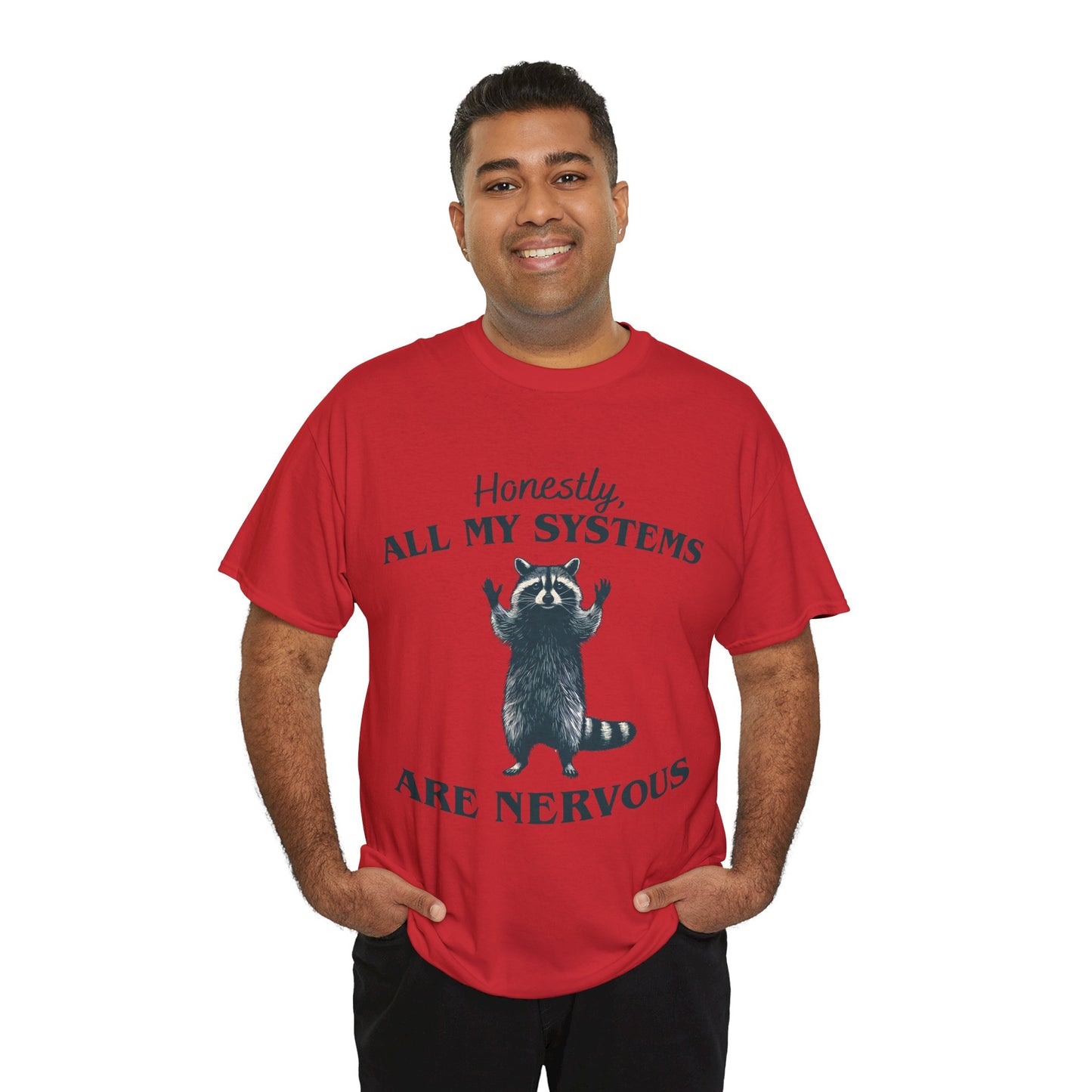 Nervous Racoon Unisex Heavy Cotton Tee