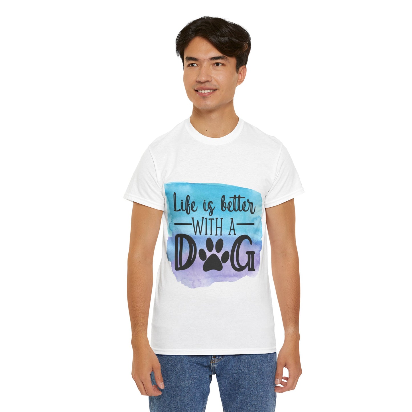 Life Is Better With A Dog Unisex Heavy Cotton Tee