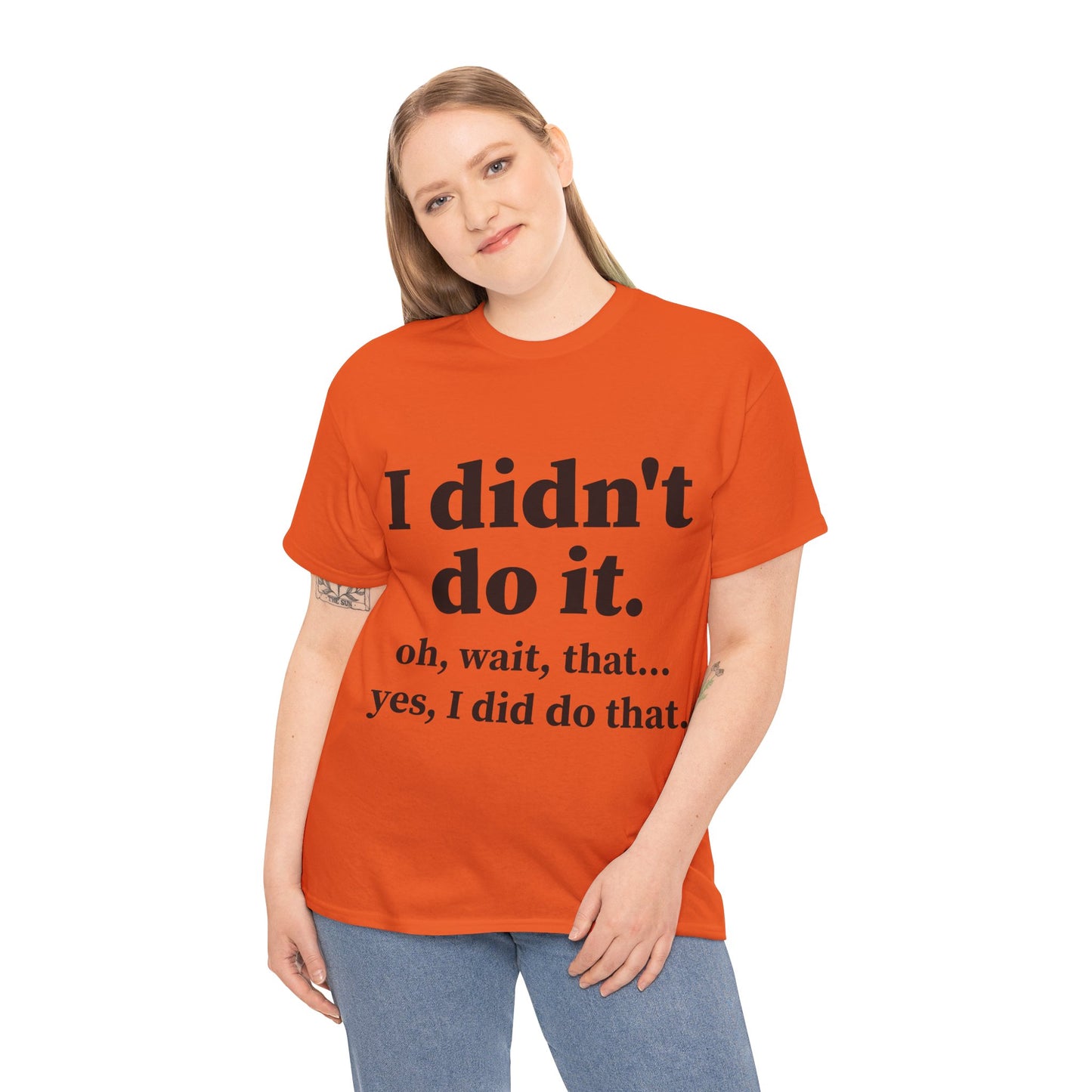 I Didn't Do It Unisex Heavy Cotton Tee