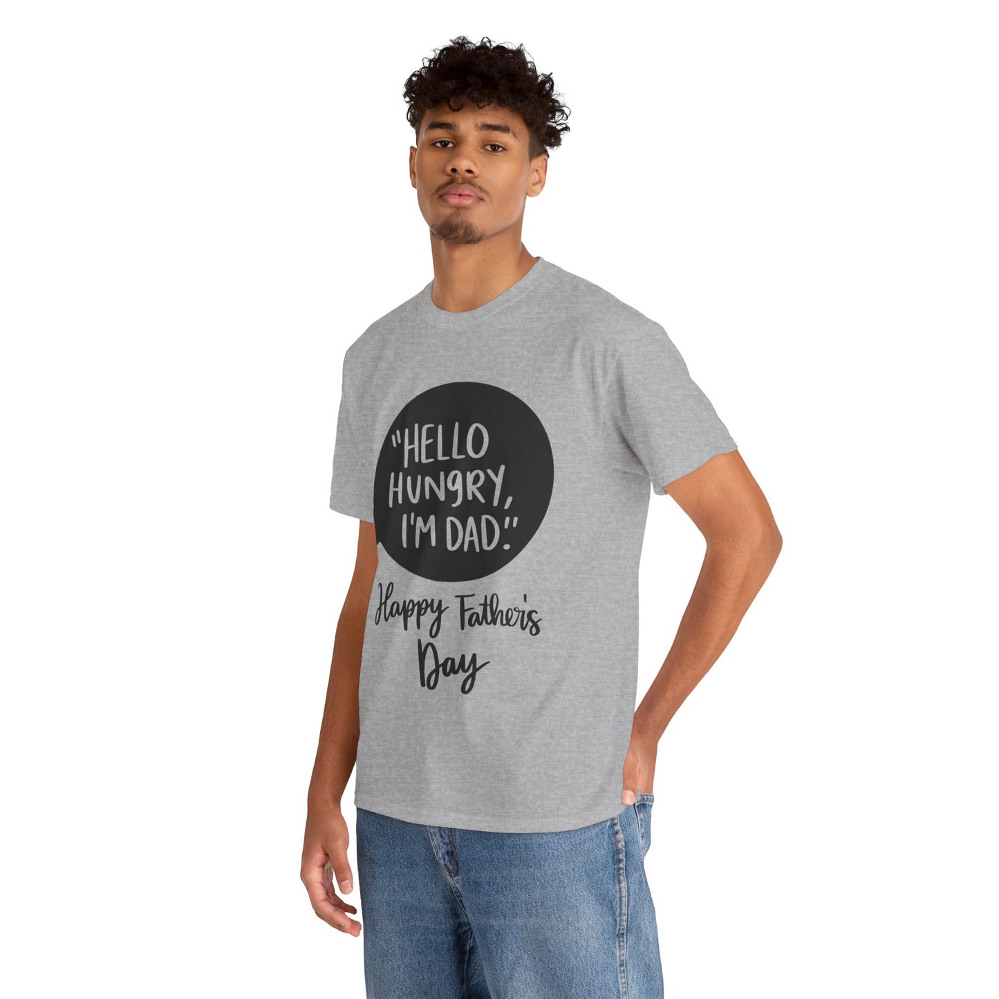 Hello Hungry I'm Dad Unisex Heavy Cotton Tee