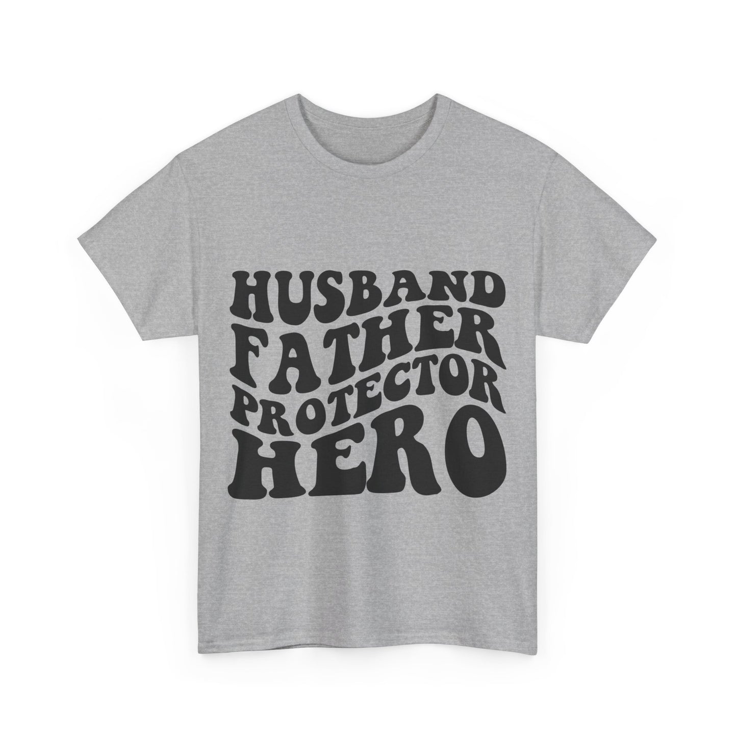 Husband Father Protector Hero Unisex Heavy Cotton Tee