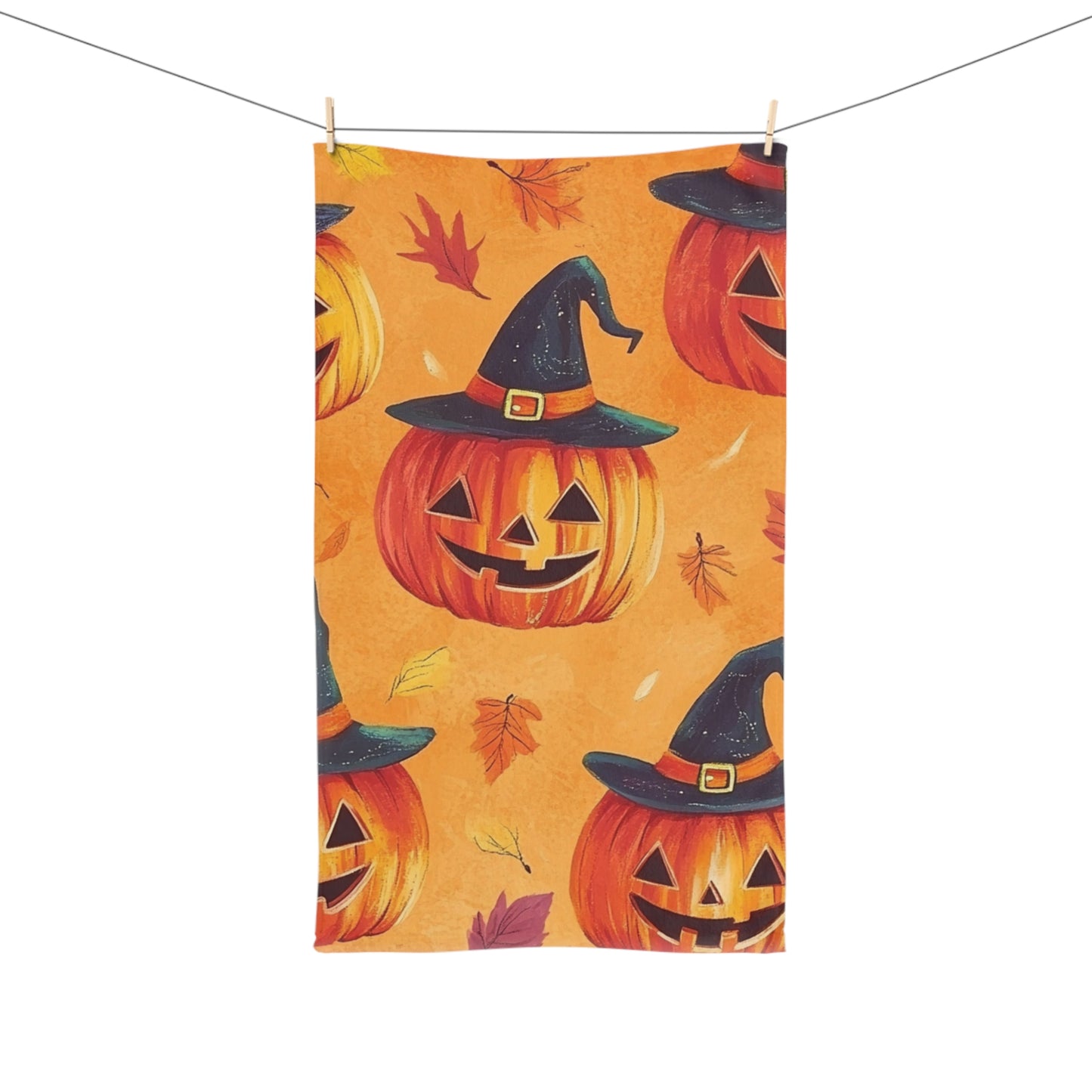 Halloween Pumpkin Hand Towel