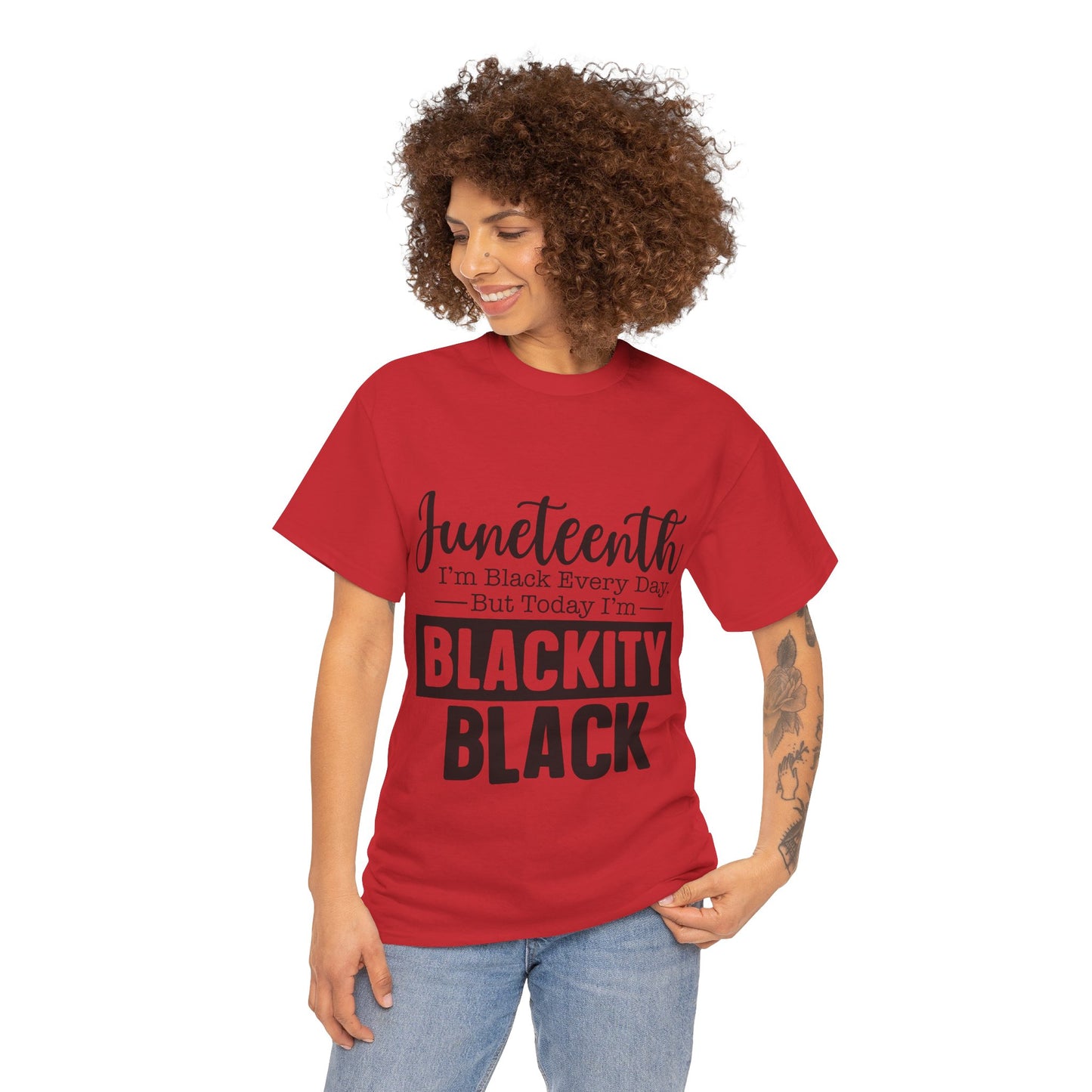 Juneteenth Black Everyday Unisex Heavy Cotton Tee