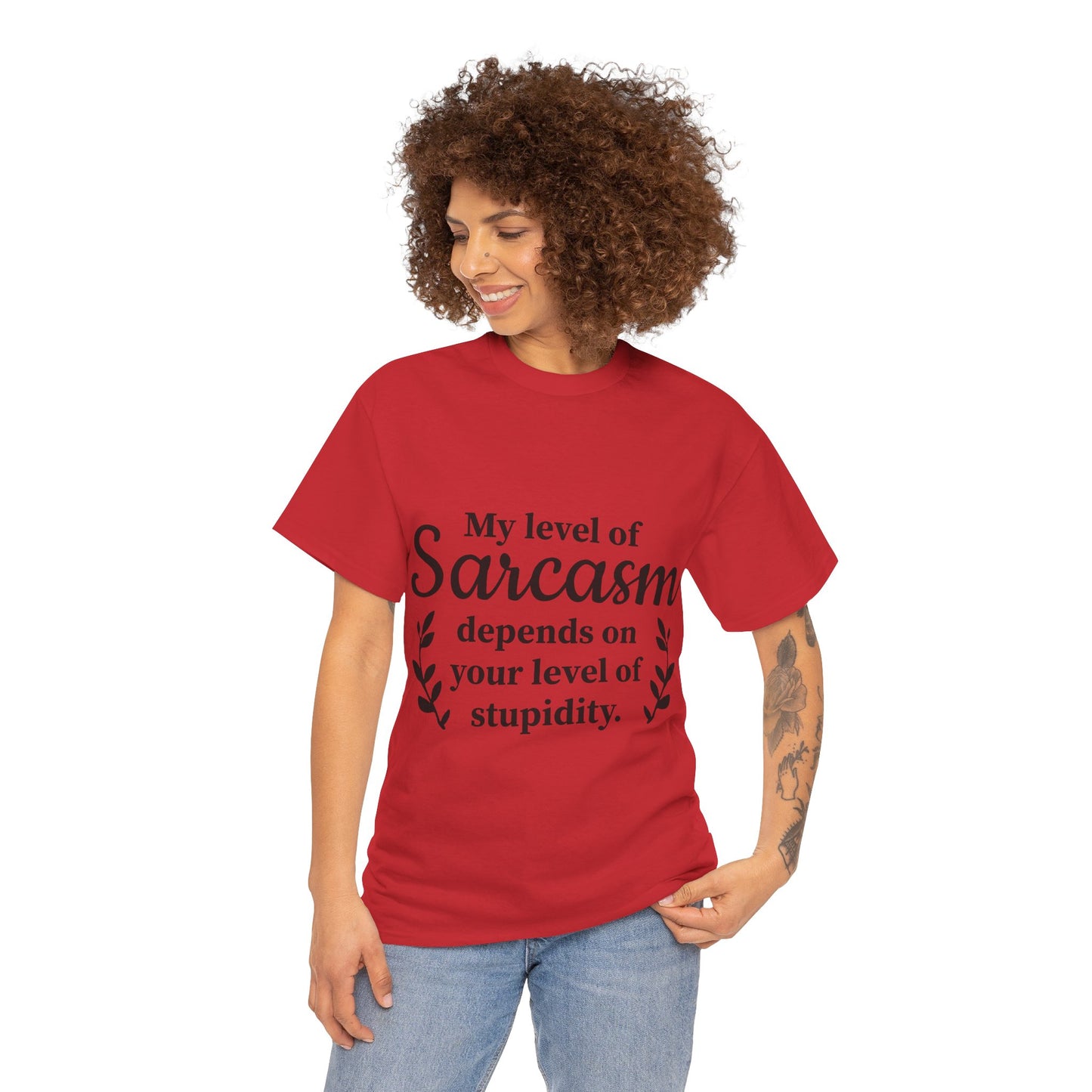 My Level Of Sarcasm Unisex Heavy Cotton Tee