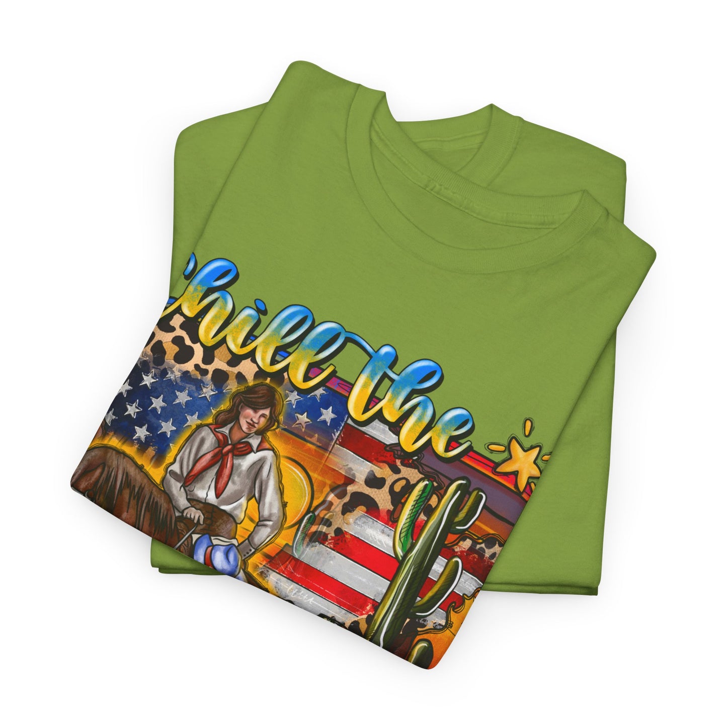 Cowgirl 4th of July Unisex Heavy Cotton Tee