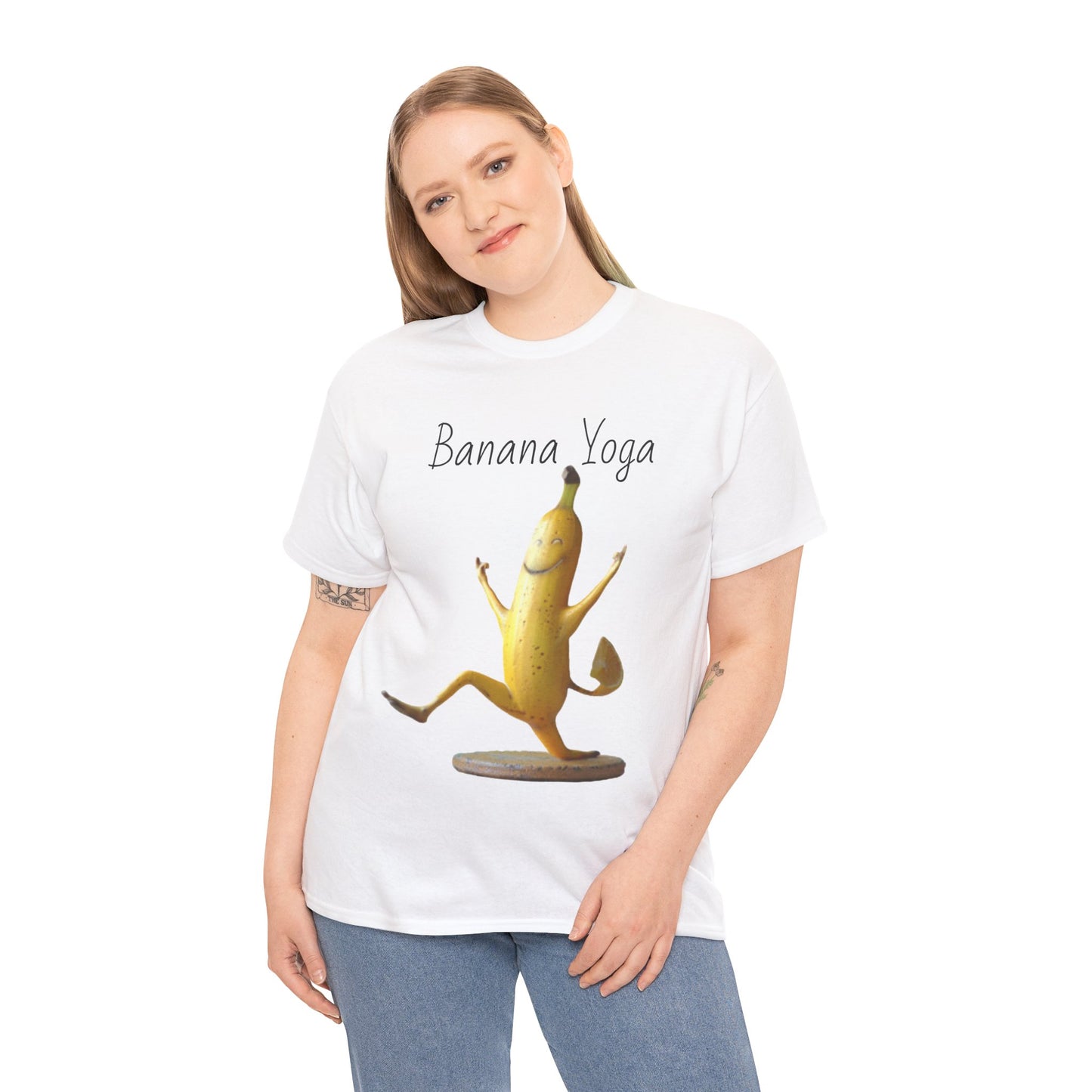 Banana Yoga2 Unisex Heavy Cotton Tee