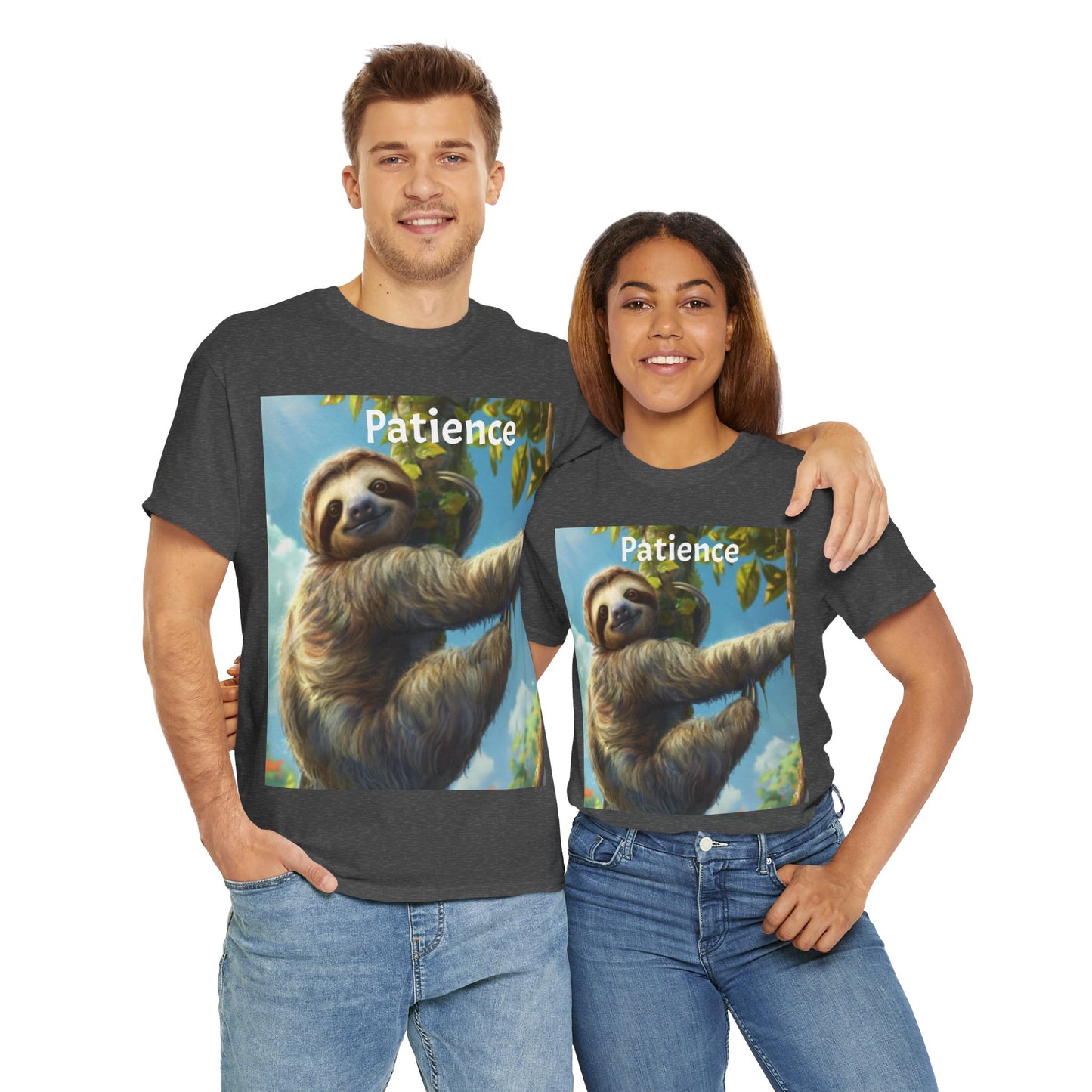 Sloth Patience Unisex Heavy Cotton Tee