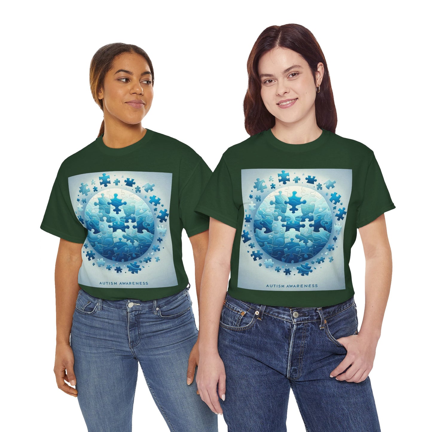 Autism Globe Unisex Heavy Cotton Tee