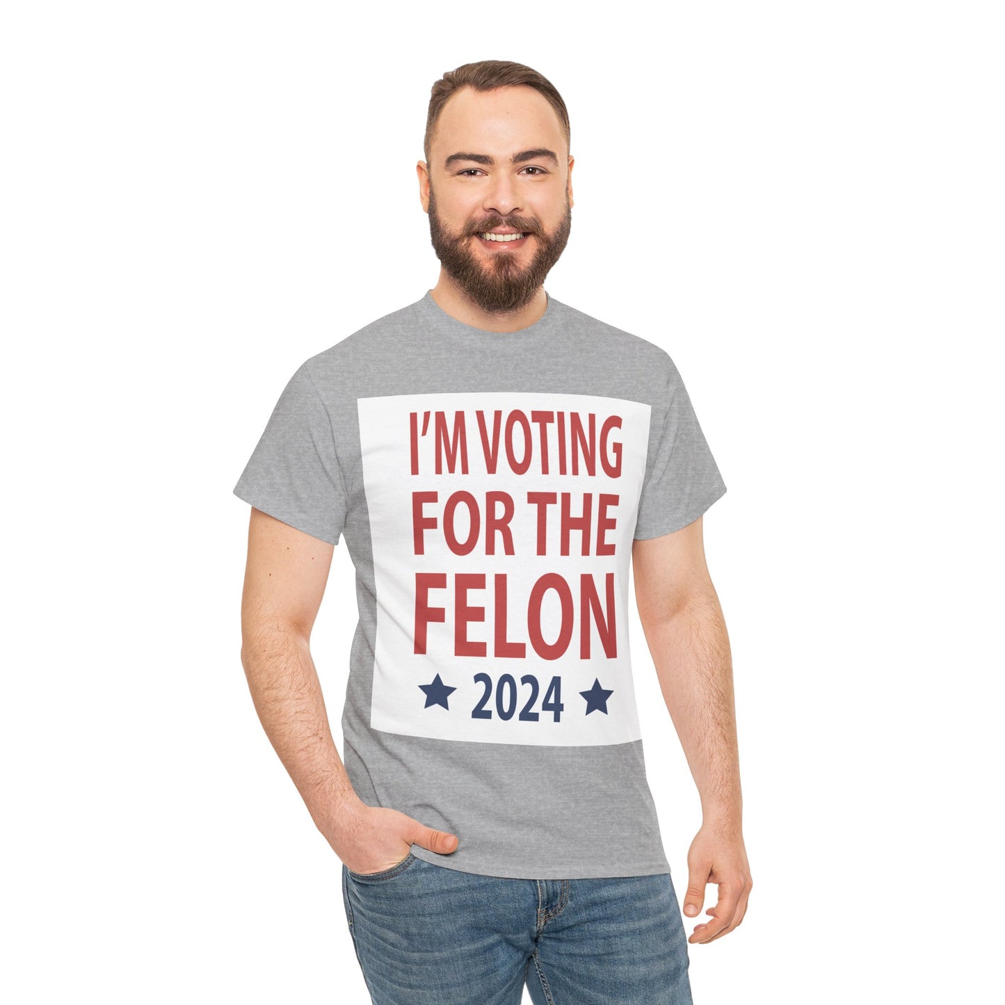 Voting For A Felon Unisex Heavy Cotton Tee