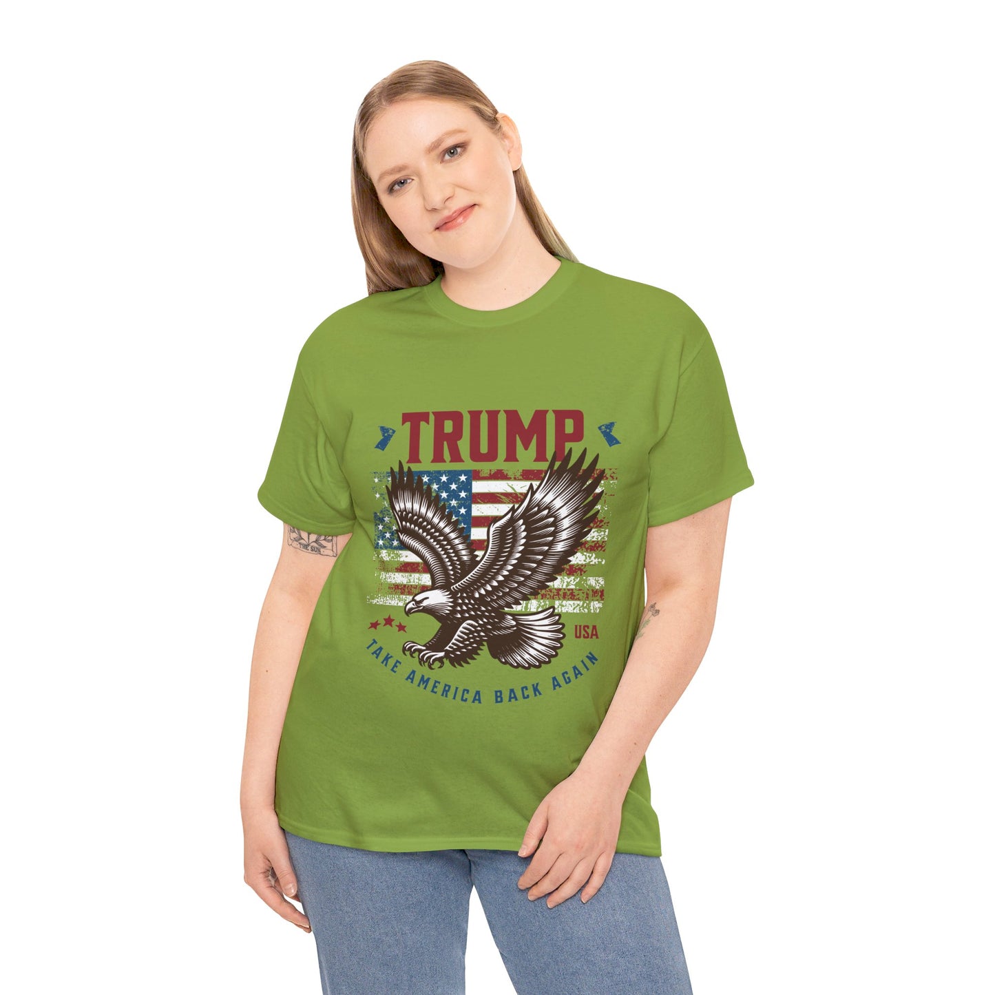 Trump MAGA Eagle Unisex Heavy Cotton Tee