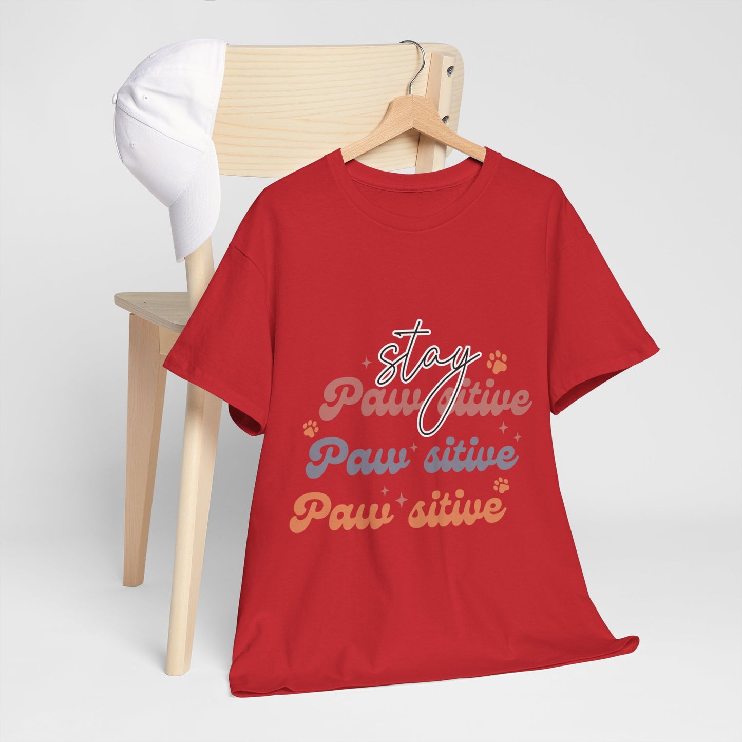 Stay Paw Sitive Unisex Heavy Cotton Tee