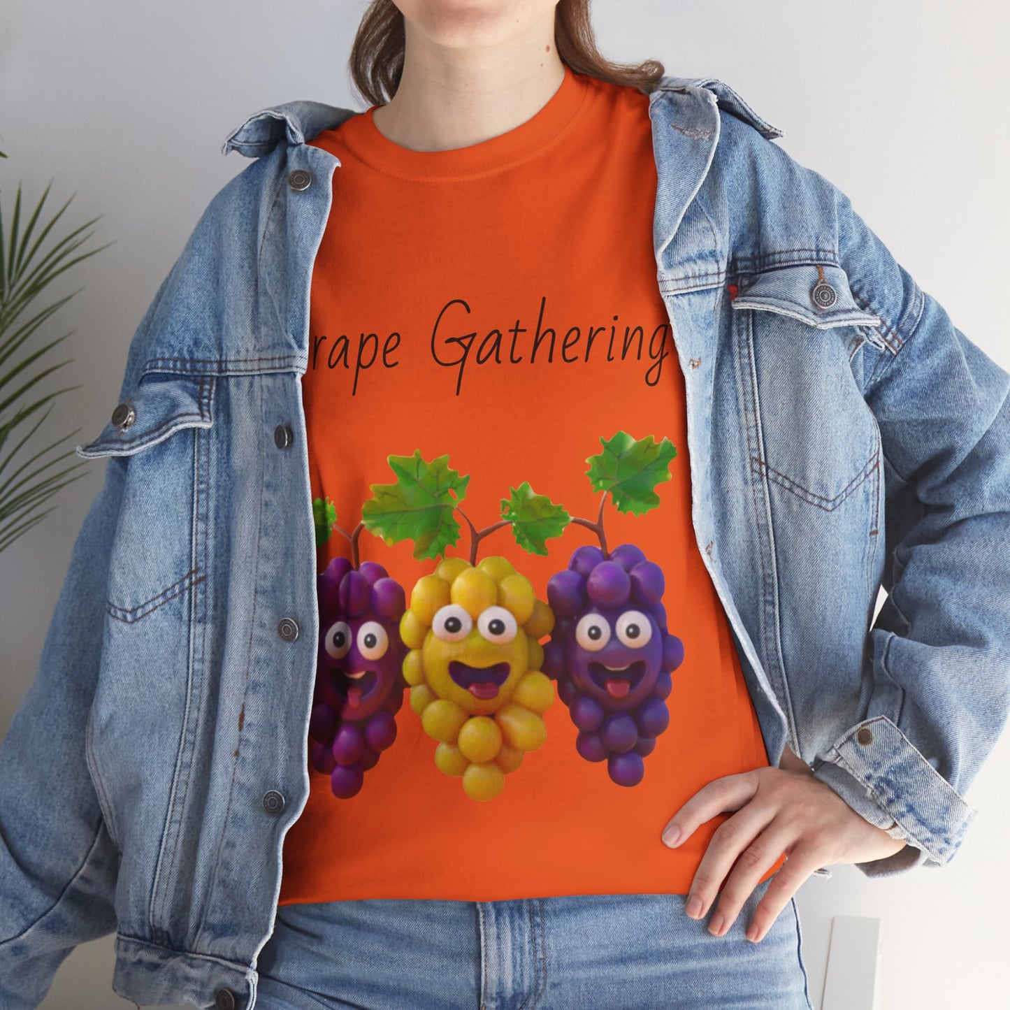 Grape Gathering Unisex Heavy Cotton Tee