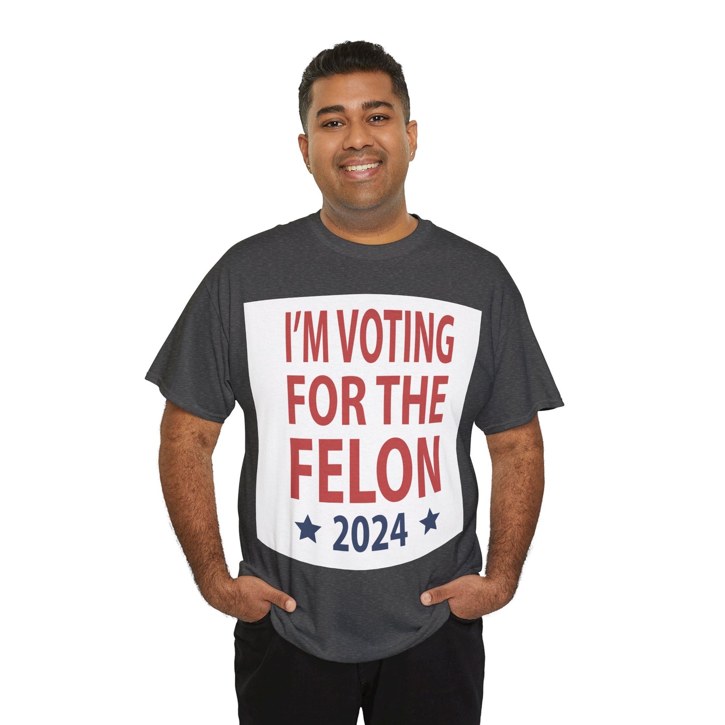 Voting For A Felon Unisex Heavy Cotton Tee