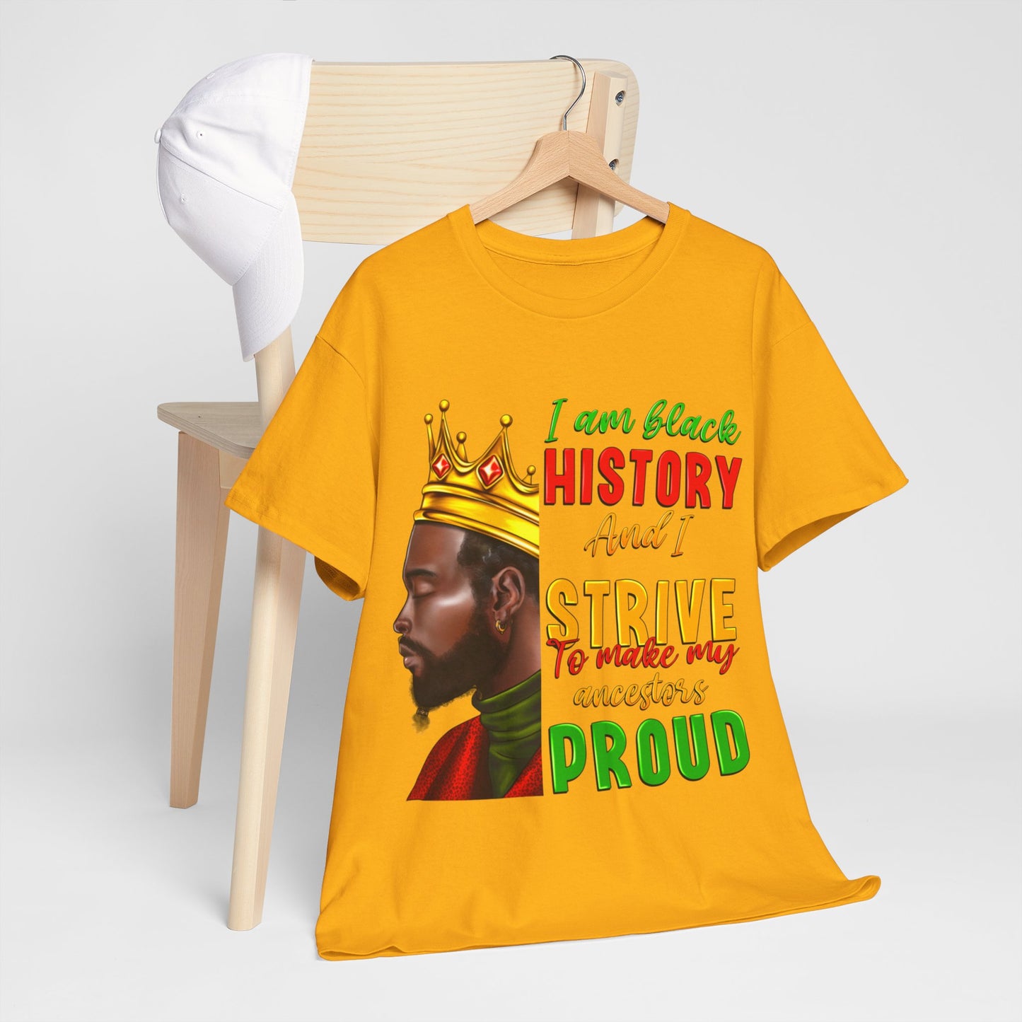 I Am Black History Male Unisex Heavy Cotton Tee