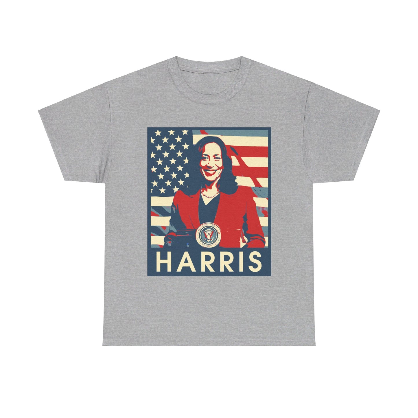 Kamala Harris American Flag Unisex Heavy Cotton Tee