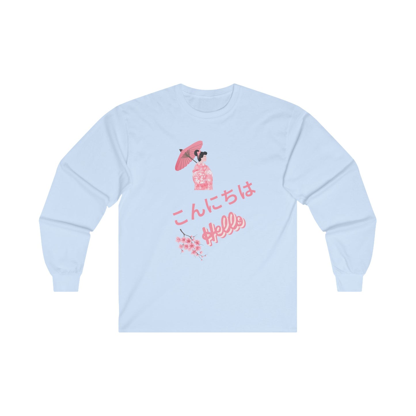 Hello in Japanese Unisex Ultra Cotton Long Sleeve Tee