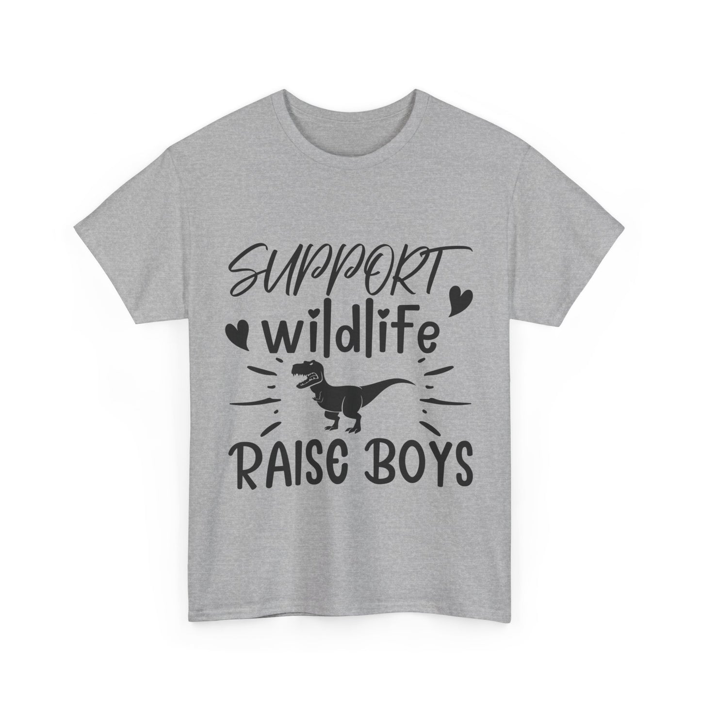 Support Wildlife Raise Boys Unisex Heavy Cotton Tee