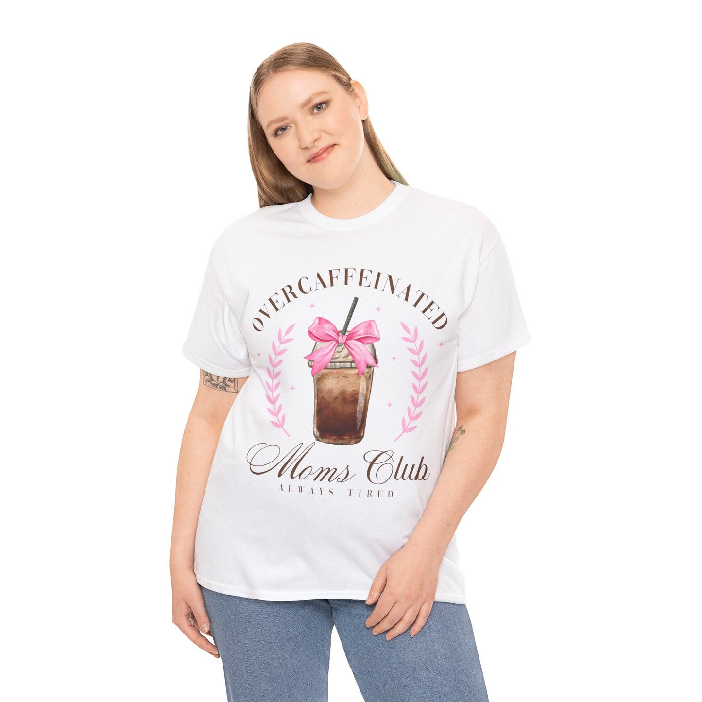 Over-caffeinated Mom Unisex Heavy Cotton Tee