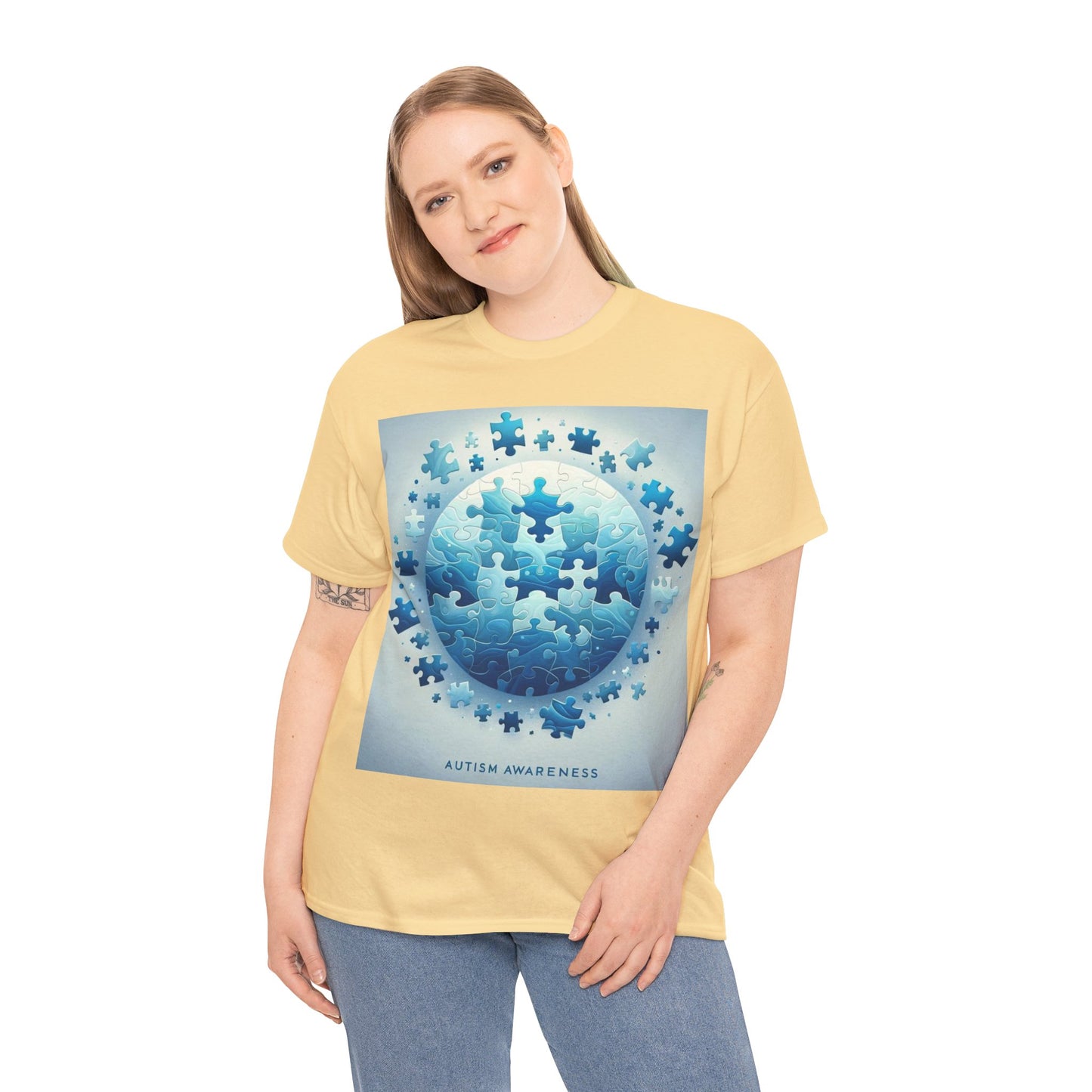 Autism Globe Unisex Heavy Cotton Tee