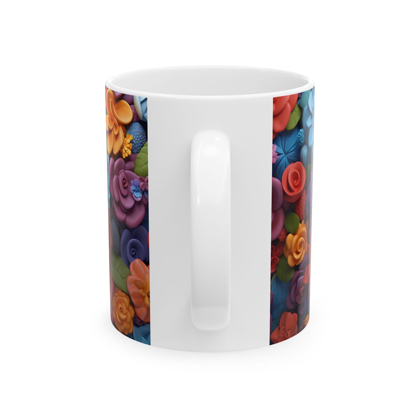 Young Flower Girl Ceramic Mug, (11oz, 15oz)