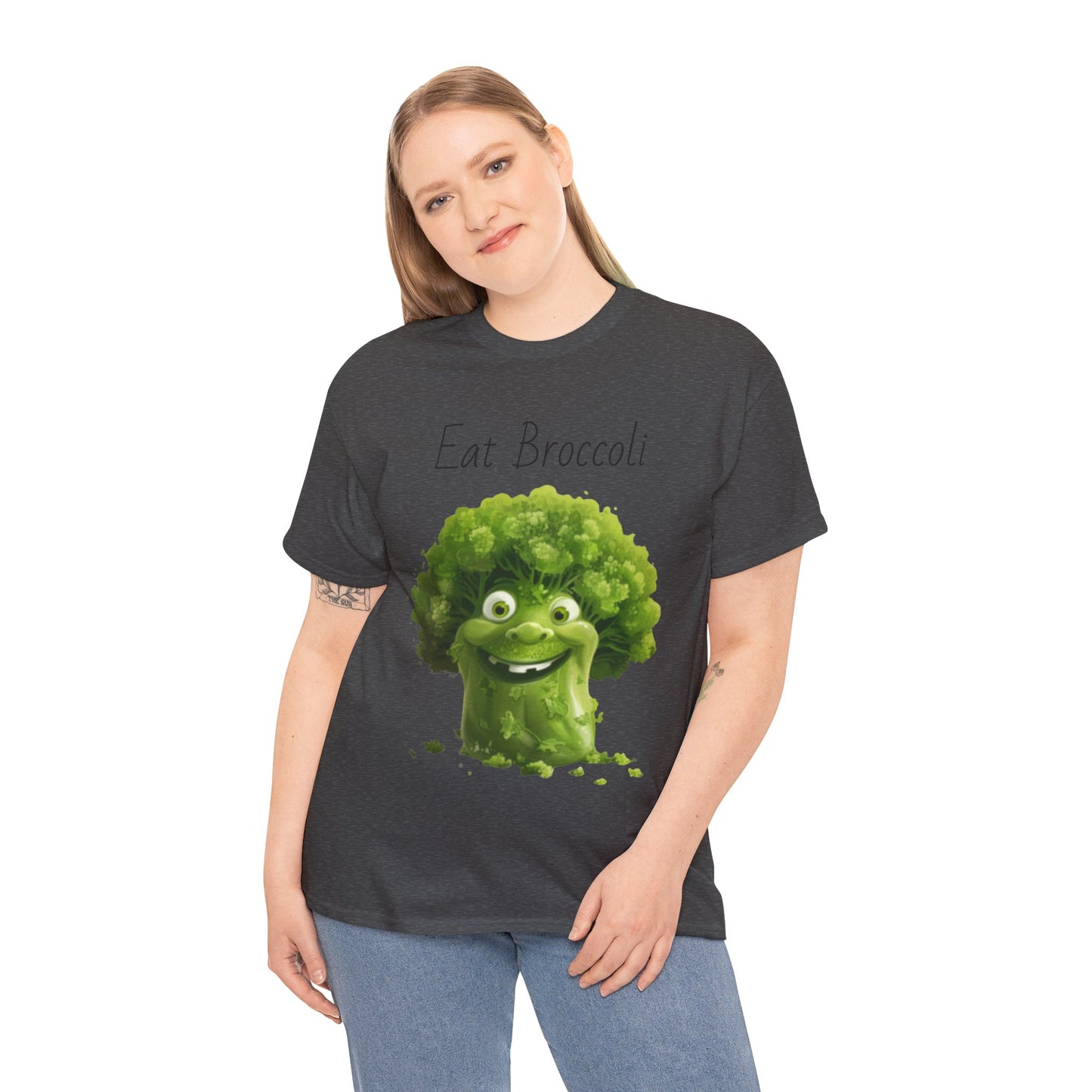 Eat Broccoli Unisex Heavy Cotton Tee