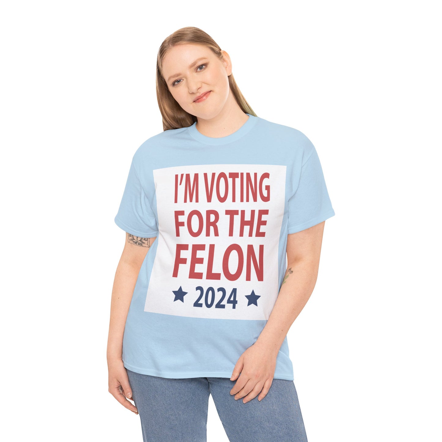 Voting For A Felon Unisex Heavy Cotton Tee