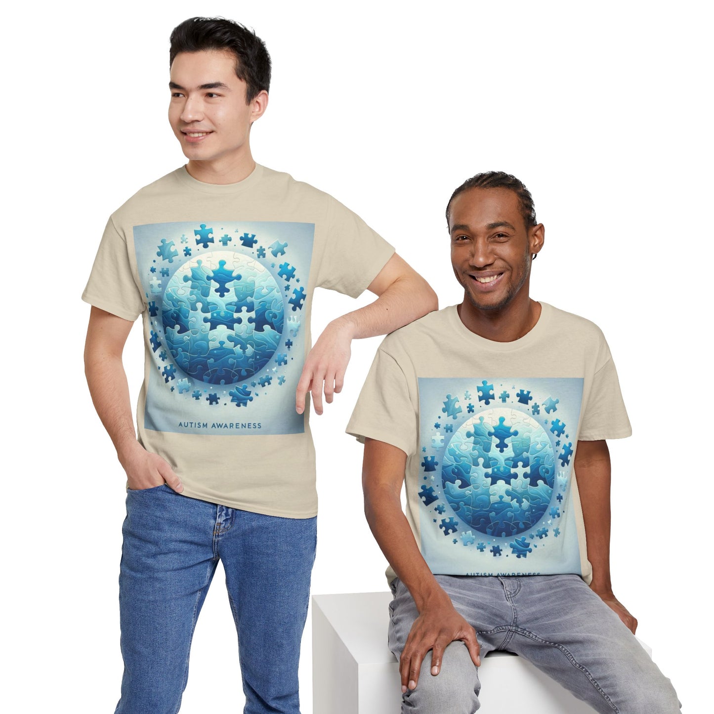 Autism Globe Unisex Heavy Cotton Tee