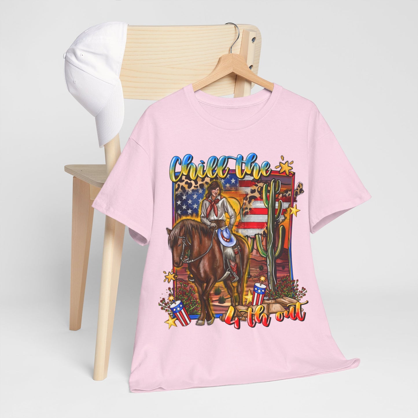 Cowgirl 4th of July Unisex Heavy Cotton Tee