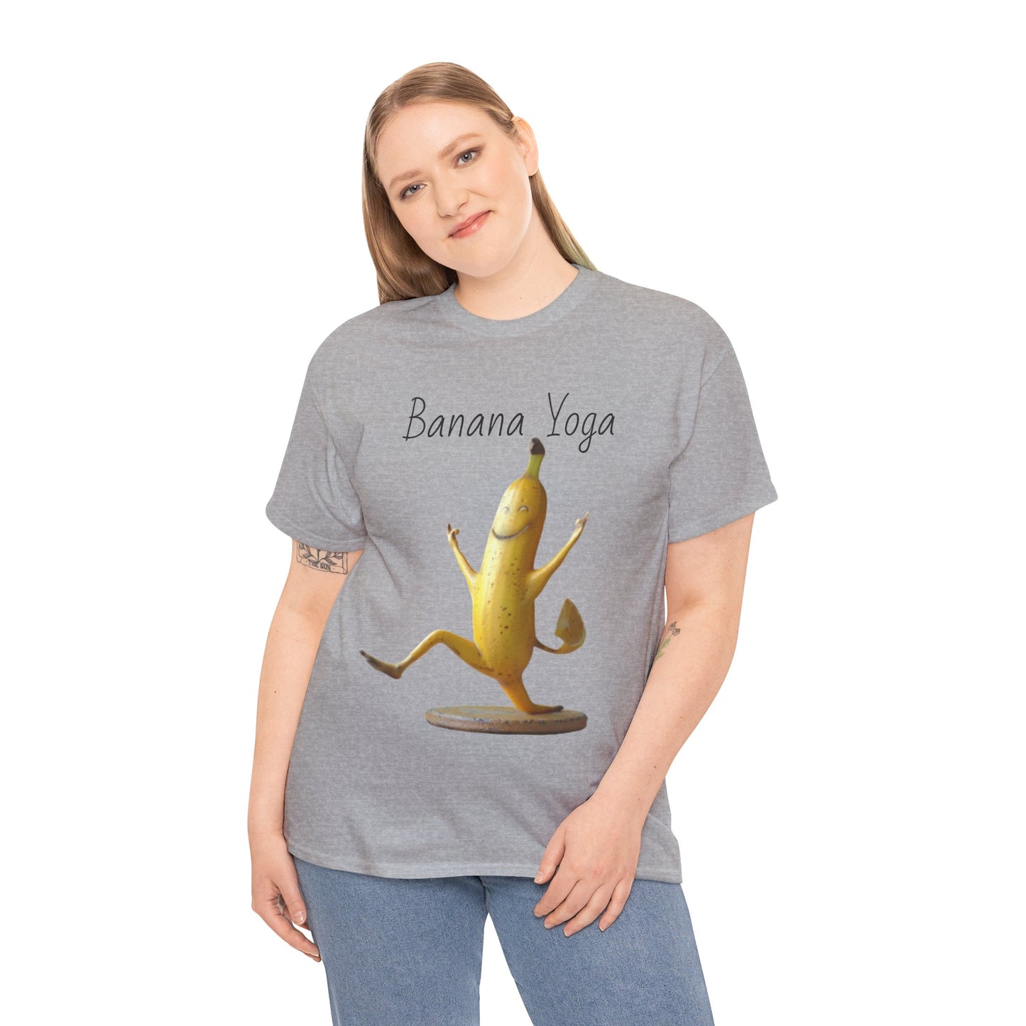 Banana Yoga2 Unisex Heavy Cotton Tee