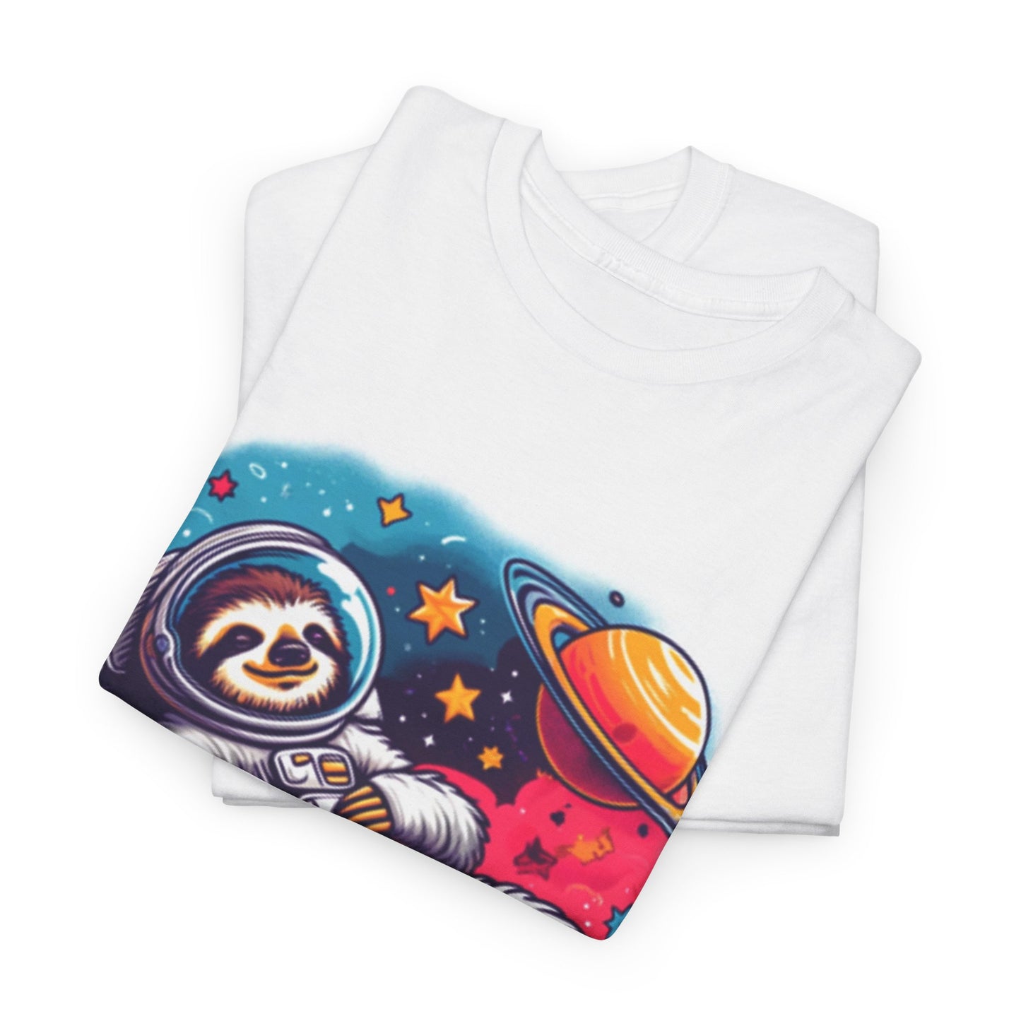 Sloth In Space Unisex Heavy Cotton Tee