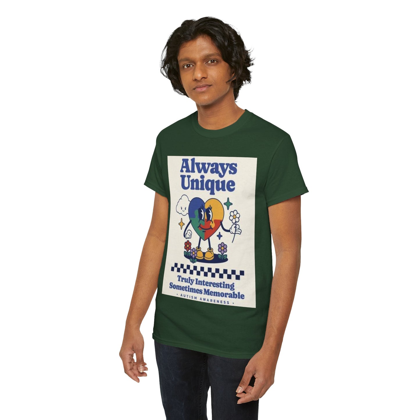 Always Unique Autism Awareness Unisex Heavy Cotton Tee