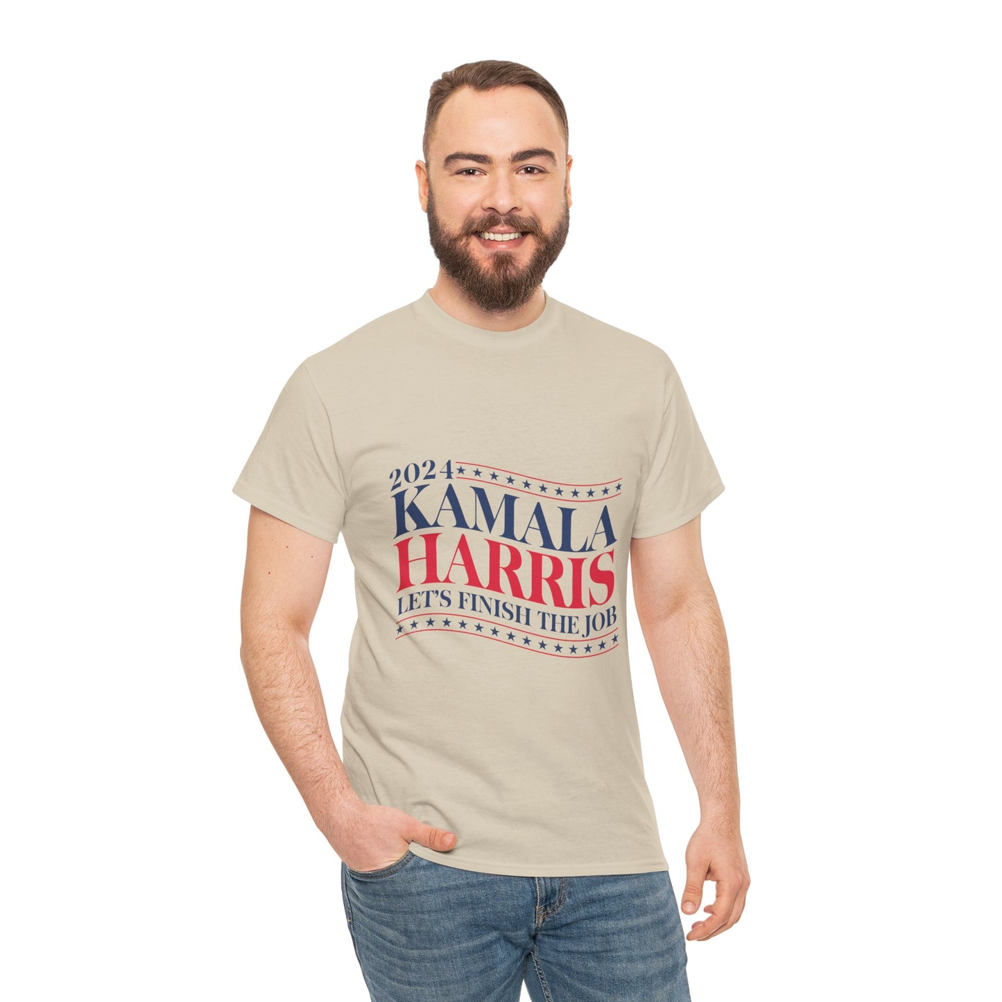 Kamala Harris Wave 2024 Unisex Heavy Cotton Tee