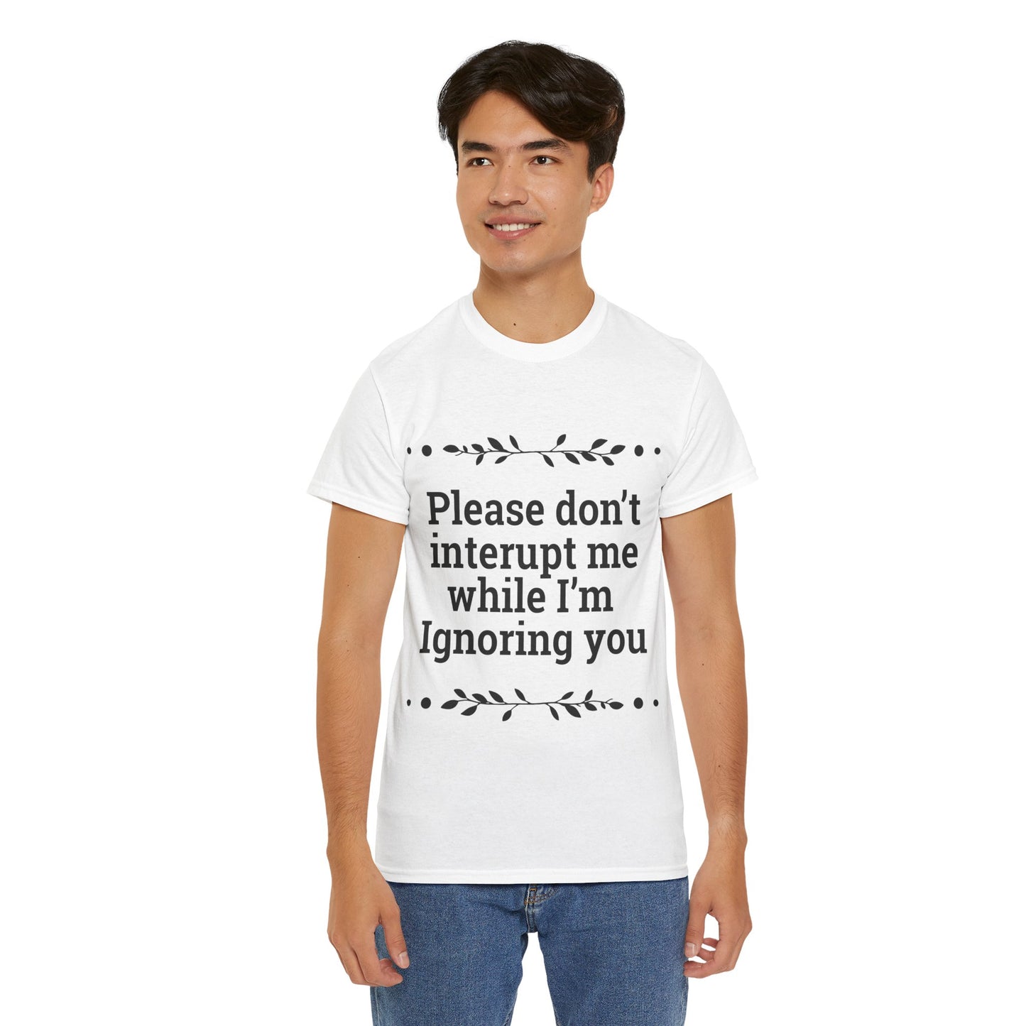 Please Don't Interrupt Me Unisex Heavy Cotton Tee