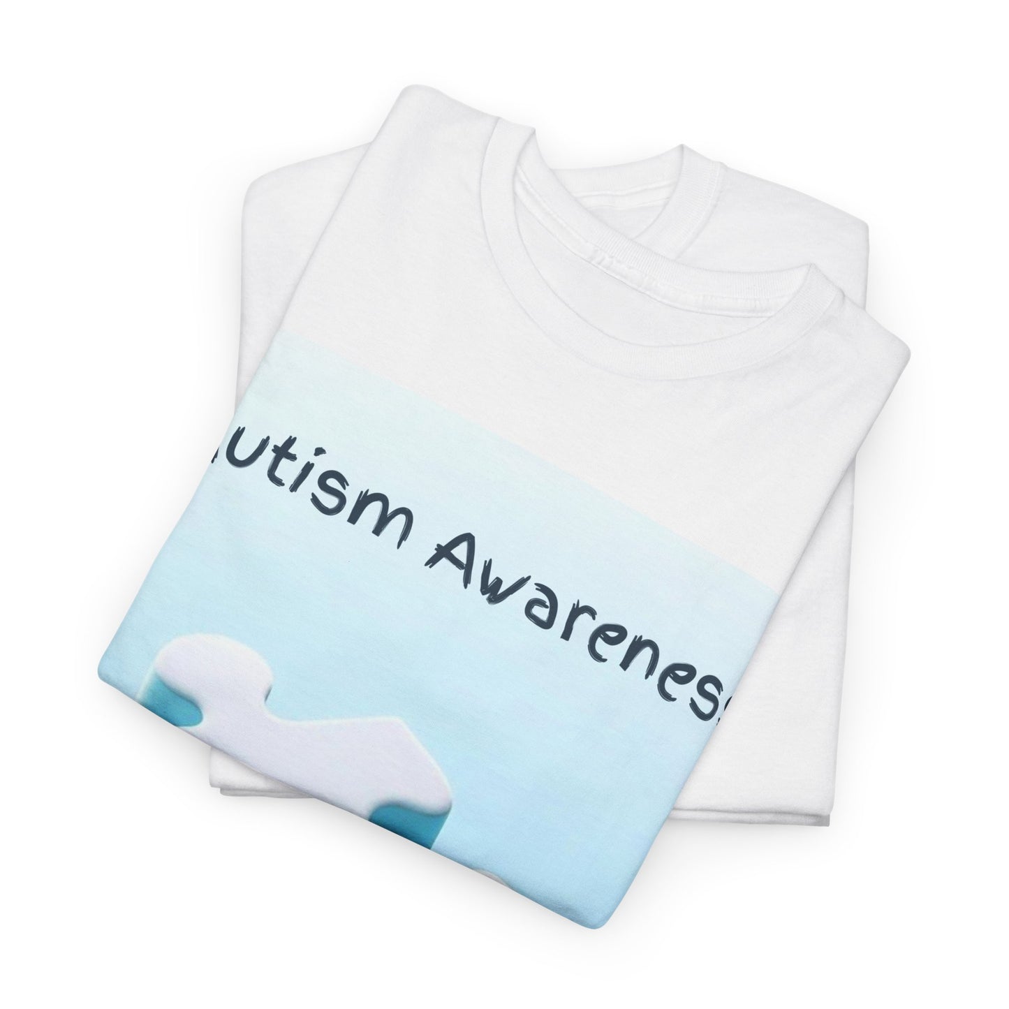 Autism Awareness Puzzle Piece Unisex Heavy Cotton Tee