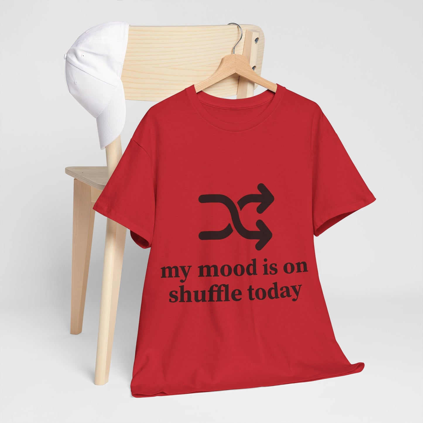 My Mood Is On Shuffle Today Unisex Heavy Cotton Tee