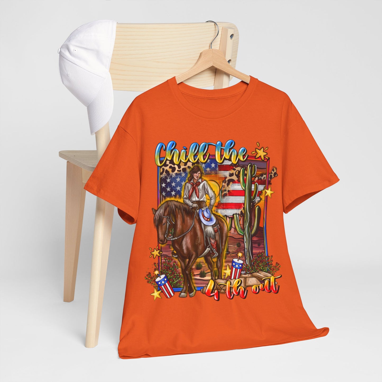 Cowgirl 4th of July Unisex Heavy Cotton Tee