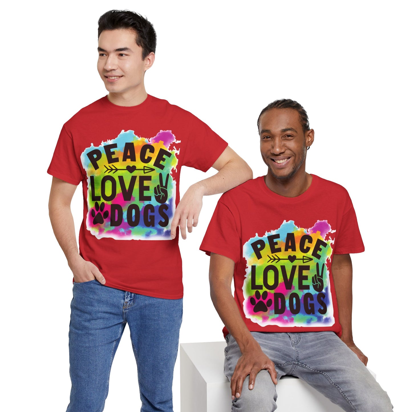 Peace Love Dogs Unisex Heavy Cotton Tee