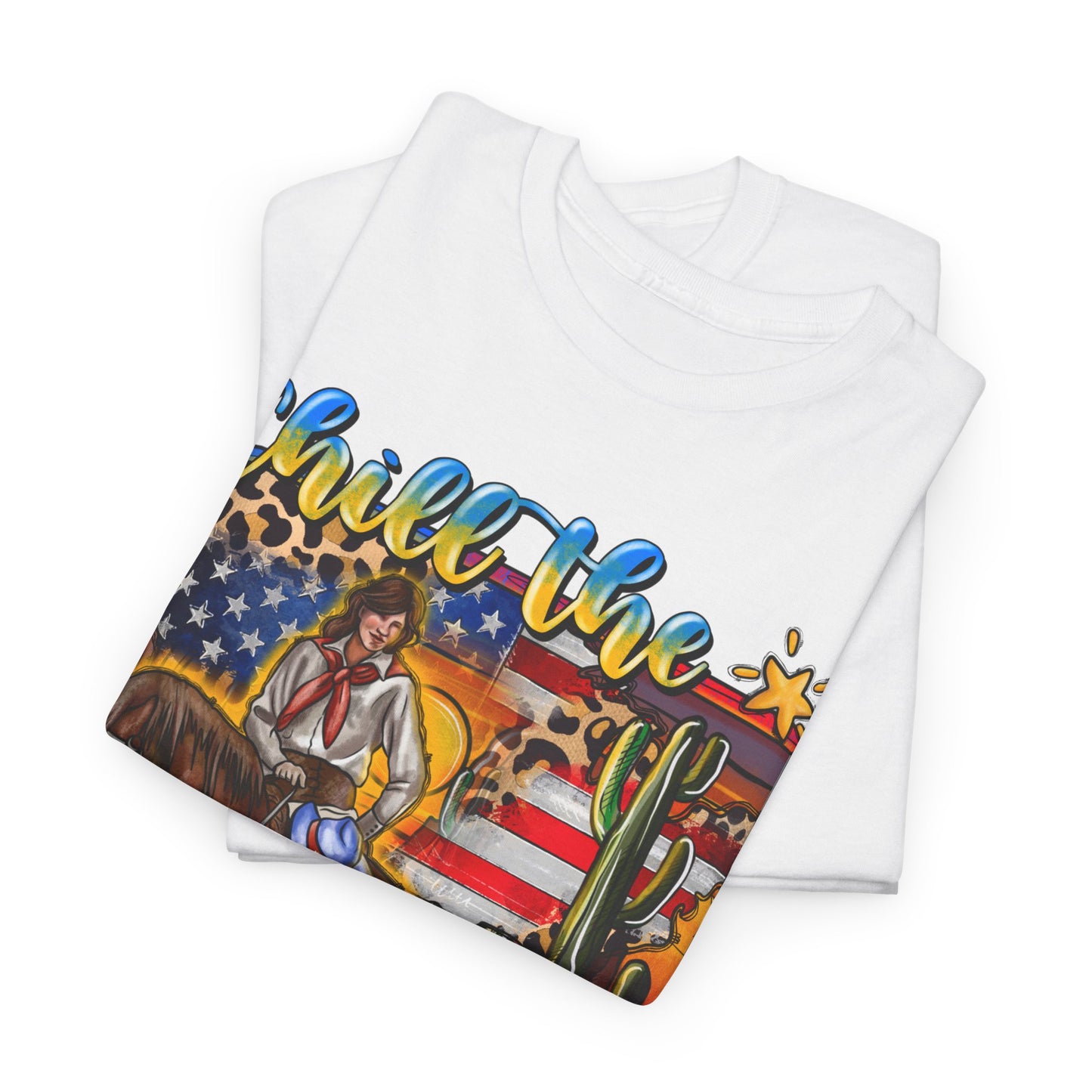 Cowgirl 4th of July Unisex Heavy Cotton Tee