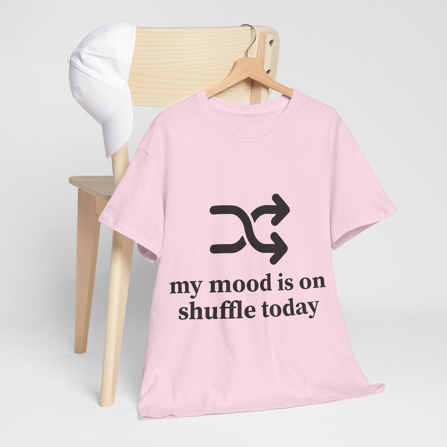 My Mood Is On Shuffle Today Unisex Heavy Cotton Tee