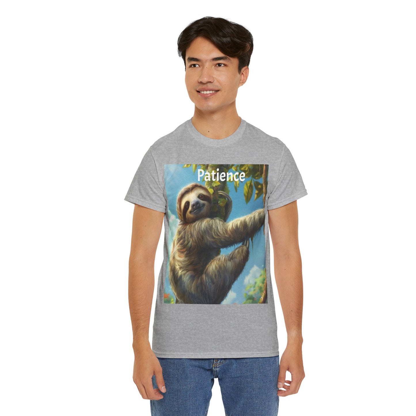 Sloth Patience Unisex Heavy Cotton Tee