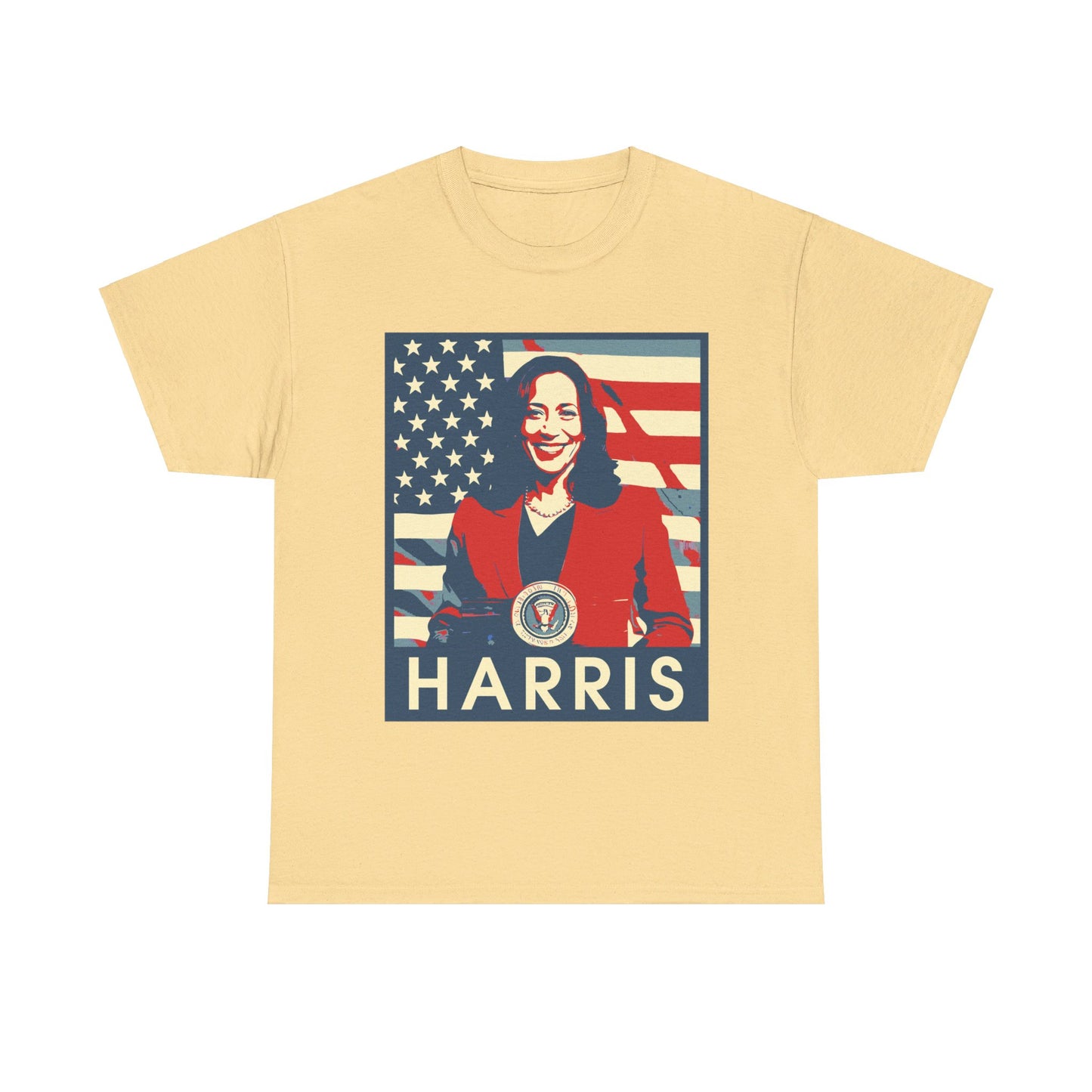 Kamala Harris American Flag Unisex Heavy Cotton Tee