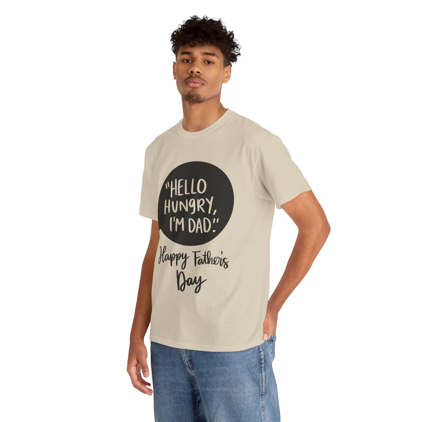 Hello Hungry I'm Dad Unisex Heavy Cotton Tee