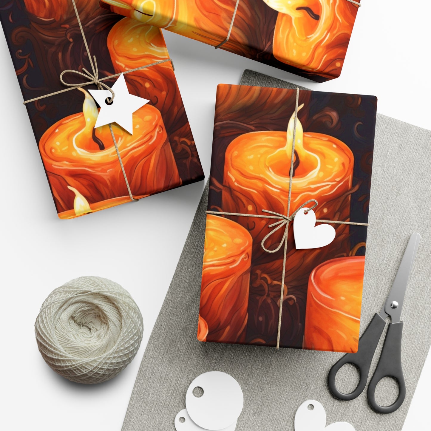 Halloween Candles Gift Wrap Papers