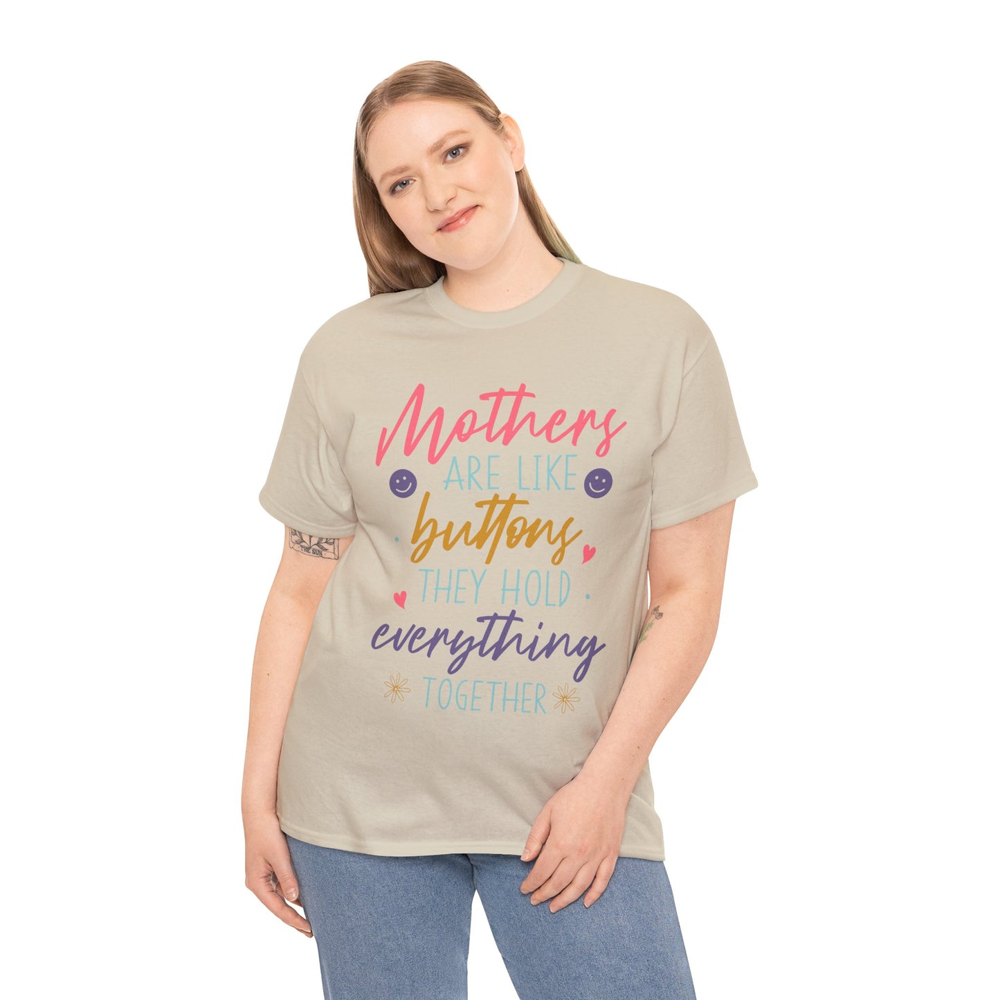 Mothers Are Like Buttons Unisex Heavy Cotton Tee