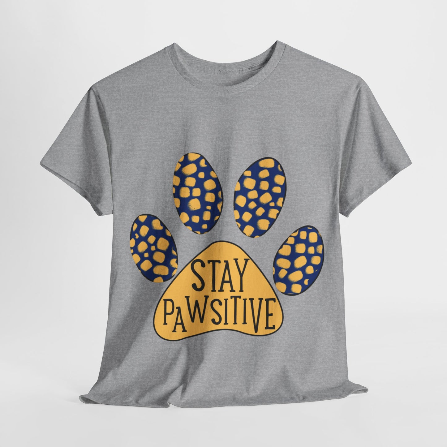 Stay Pawsitive Unisex Heavy Cotton Tee