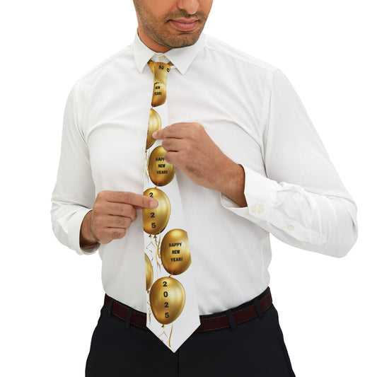 Happy New Year 2025 Necktie 1