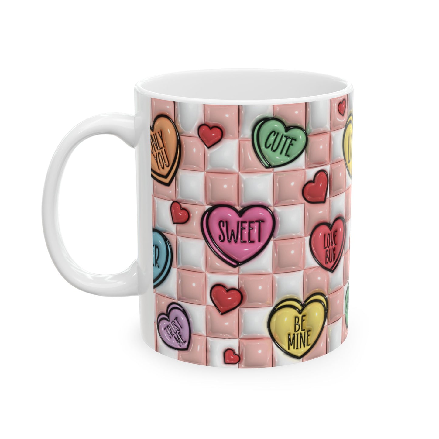 Hearts and Hugs Ceramic Mug, (11oz, 15oz)